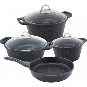 D4361 Festa 7 Parça Döküm Tencere Seti Siyah