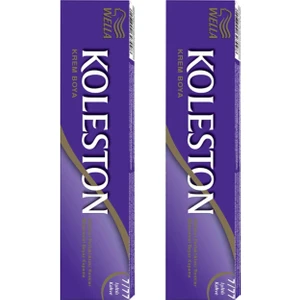 2’li Koleston Tüp Boya 7/77 Işıltılı Kahve Saç Boyası