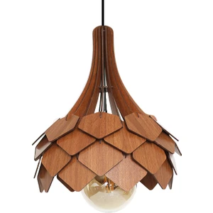 3D Sergi Dekoratif Ahşap Buket Avize Hisar  Cevizi