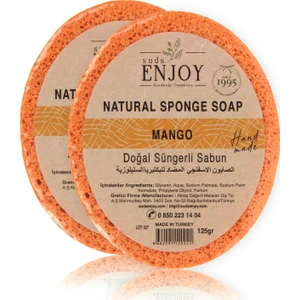 Suds Enjoy Doğal 2 Adet Mango El Yapımı Süngerli Vücut-Duş Sabunu 2X125GR