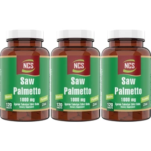 Saw Palmetto 1000 Mg Pumpkin Biotin Zinc Complex 3 Adet 120 Tablet