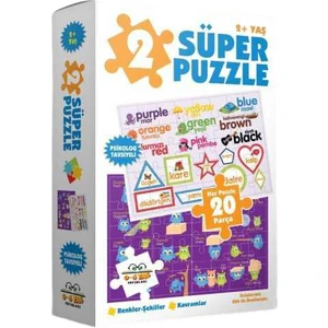 0-6 Yaş Yayınları Süper Puzzle 20 Parça Renkler Şekiller Kavramlar 2 Puzzle Eva Malzeme