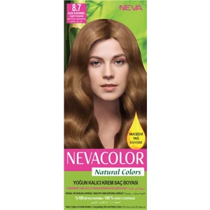 Natural Colors 8.7 Açık Karamel - Kalıcı Krem Saç Boyası Seti