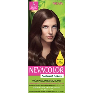 Natural Colors 5. Açık Kahve - Kalıcı Krem Saç Boyası Seti