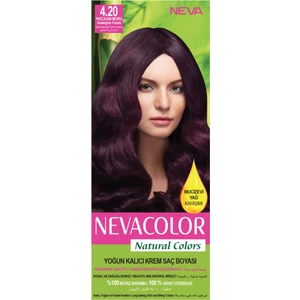 Natural Colors 4.20 Patlıcan Moru - Kalıcı Krem Saç Boyası Seti