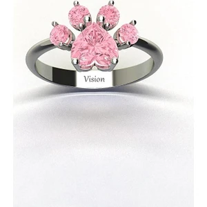 Vision Pırlanta Gümüş Kedi Patisi Yüzük