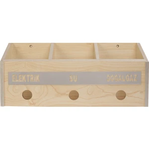 Ahşap Ortak Fatura ve Posta Kutusu Akça