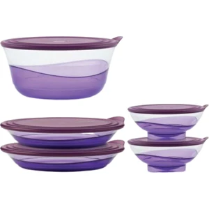 Damla Set 5 Parça Mor Lila