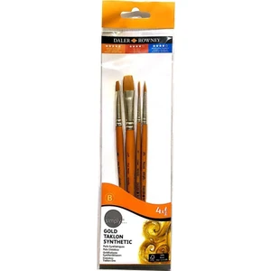 Daler Rowney Simply Gold Taklon Sentetik 4'lü Fırça Seti 216920402