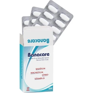 Banacare Vitamin D - Mineraller 30 Tablet