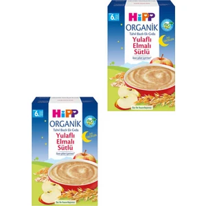 Organik Iyi Geceler Sütlü Yulaflı Elmalı 250 gr x 2 Adet