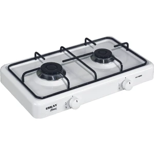 Emniyet Kilitli Lpg Tüp Uyumlu Set Üstü 2 Gözlü Ocak Beyaz