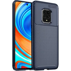 Case Street Xiaomi Redmi Note 9 Pro Kılıf Negro Karbon Dizayn Silikon Lacivert