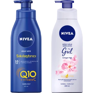 Besleyici & Sıkılaştırıcı Vücut Sütü 400 ml + Nivea Gül & Argan Yağı Vücut Losyonu 400ML