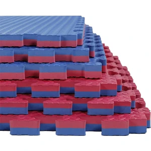 Tatami Koruma Minderi 100X100X2,6 cm Çift Yönlü Kırmızı Mavi Renk 5'li Set