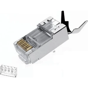 CAT7 Q-J710M Metal CAT7 Konnektör RJ45 Cat7 Jack Ayraç 10'lu