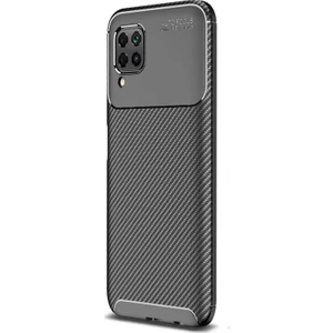 Huawei P40 Lite Kılıf Negro Karbon Dizayn Silikon Siyah