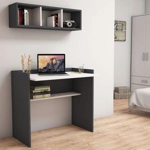 V1030 Nakşidil Raflı Çalışma Masası Antrasit
