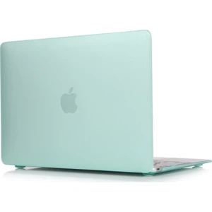 Apple Macbook Air 13.3" Air A1932 Kılıf 2in1 Silikonsu Mat Doku Su Yeşili