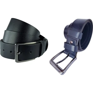 Deri Erkek Kemer 2'li Paket Kot Pant. Kemeri