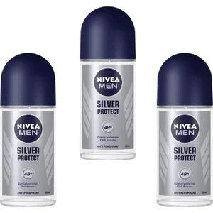 Deo Roll-On Erkek Deodorant Silver Protect 50 ml 3 Adet