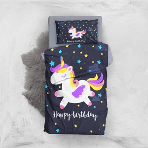 MonoHome Black Unicorn 3D Pamuk Saten Bebek Nevresim Takımı