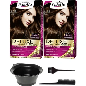 2’li Palette Deluxe 3-65 Çikolata Kahve Saç Boyası ve Saç Boyama Seti