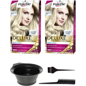 2’li Palette Deluxe 10-1 Küllü Açık Sarı Saç Boyası ve Saç Boyama Seti