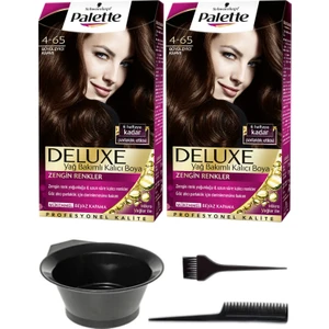 2’li Palette Deluxe 4-65 Büyüleyici Kahve Saç Boyası ve Saç Boyama Seti