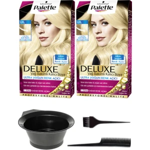 2’li Palette Deluxe Ultra Yoğun Renk Açıcı, Sarı Renk Aktifleştirici Saç Boyası ve Saç Boyama Seti