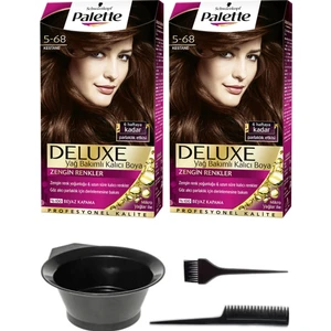 2’li Palette Deluxe 5-68 Kestane Saç Boyası ve Saç Boyama Seti