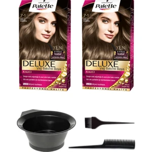 2’li Palette Deluxe 7-1 Küllü Kumral Saç Boyası ve Saç Boyama Seti