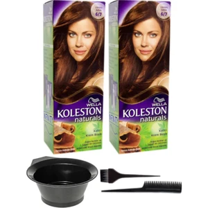 2’li Koleston Naturals 6/7 Çikolata Kahve Kalıcı Krem Saç Boyası ve Saç Boyama Seti