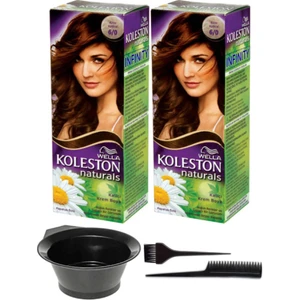 2’li Koleston Naturals 6/0 Koyu Kumral Kalıcı Krem Saç Boyası ve Saç Boyama Seti
