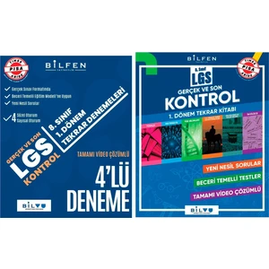 Bilfen Yayınları 8. Sınıf LGS 1. Dönem 4 Deneme ve Gerçek ve Son Kontrol Tekrar Kitabı Set