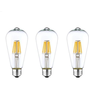 ST64 LED Rustik Ampul 6500K Beyaz 4 W 3'lü