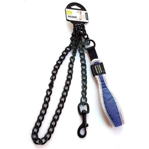 Yumuşak Saplı Siyah Köpek Gezdirme Zincir 2.5 mm