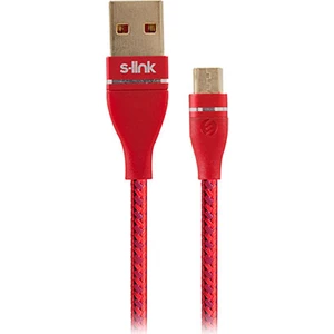 Swapp SW-C540 1 mt 3A Micro USB Kırmızı Şarj Kablosu