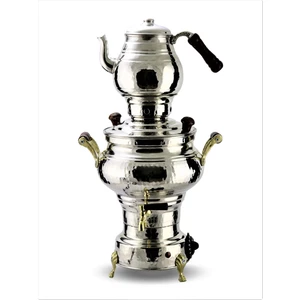Sonay Bakırcılık 1 mm Kalın Dövme Termostatlı Bakır Semaver 4 Lt