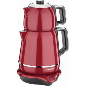 Demiks KırmızıKrom Elektrikli Çaydanlık 1.7 lt