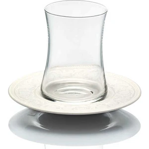 Hasbahçe Kumru Ak 12 Parça Çay Bardak Seti