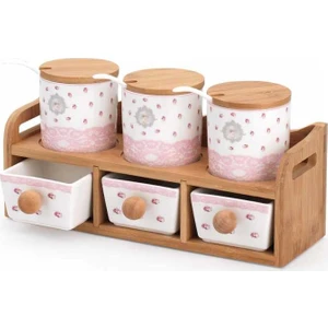 Natura 13 Parça Pink Baharatlık Takımı
