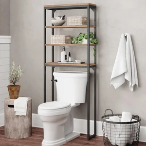 Wc Arkası Klozet Rafı Ceviz