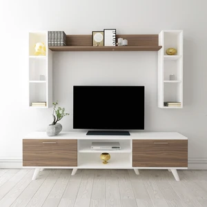 Istanbul Dolaplı Tv Ünitesi 1 Beyaz Ceviz