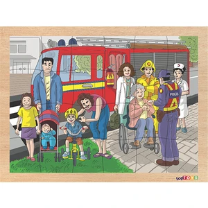 Bize Yardım Edenler Ahşap Puzzle 24 Parça CS-7048