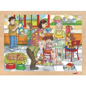 Ailem Ahşap Puzzle 24 Parça CS-7046