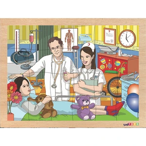 Hastane Ahşap Puzzle 24 Parça CS-7050
