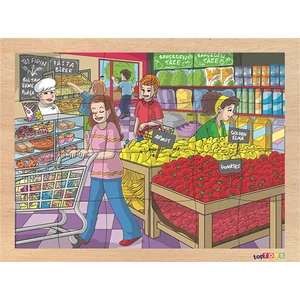 Alışveriş Ahşap Puzzle 24 Parça CS-7047