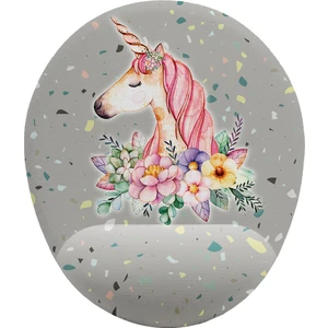 İyi Fikirler Unicorn ve Çiçek Desenli Bilek Destekli Mouse Pad