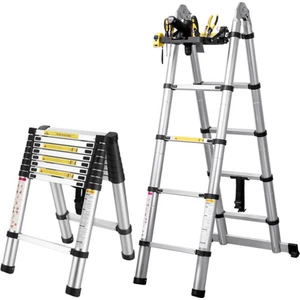 PACKTECH Çift Yönlü Teleskopik Merdiven - 7+7 Basamak 4.4 Metre